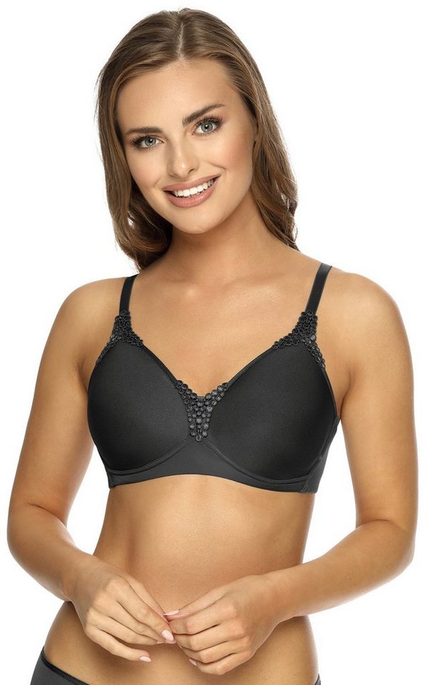 Viania Soft-BH 201414 (1-tlg) Carola bügellos Spacercups in Dunkelgrau Volcano von Viania