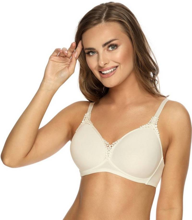 Viania Soft-BH 201414 (1-tlg) Serie Carola bügellos Spacercups Farbe Cream von Viania