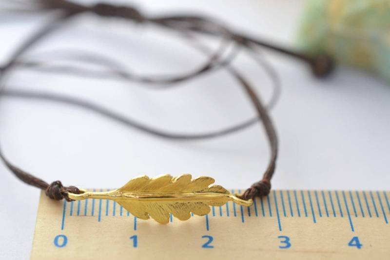 Blatt Gold Armband Massives 18K Inspiration Zierliches Layer Life Bff Handmade Blatt Gold Armband Massives 18K Inspiration Zierliches Layer Life Bff Handmade von ViazisJewelry