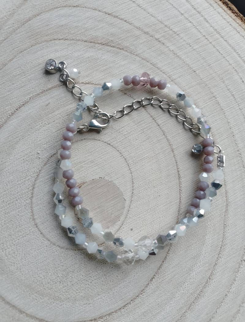 Halskette Kristallquarz Halbedelstein Kette Doppelarmband Armband 2In1 Kristall Glasschliffperlen Halskette Kristallquarz Halbedelstein Kette Doppelarmband Armband 2In1 Kristall Glasschliffperlen von VibberrawrryJewels
