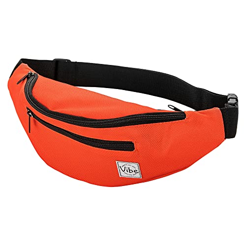 Vibe Bauchtasche Gürteltasche für Damen, Herren & Kinder (orange) - Fanny Pack Tasche, Hüfttasche, Handytasche für Festival, Party, Rave, Sport, Outdoor, Fitness, Fahrrad, Joggen von Vibe Festival Gear