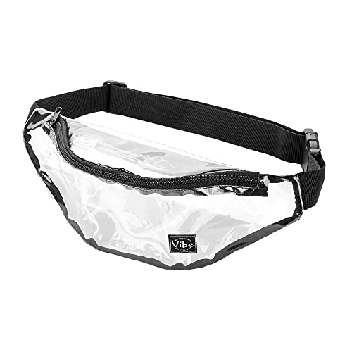 Vibe Bauchtasche Gürteltasche für Damen, Herren & Kinder (transparent, durchsichtig) - Fanny Pack Tasche, Hüfttasche, Handytasche für Festival, Party, Rave, Sport, Outdoor, Fitness, Fahrrad, Joggen von Vibe Festival Gear