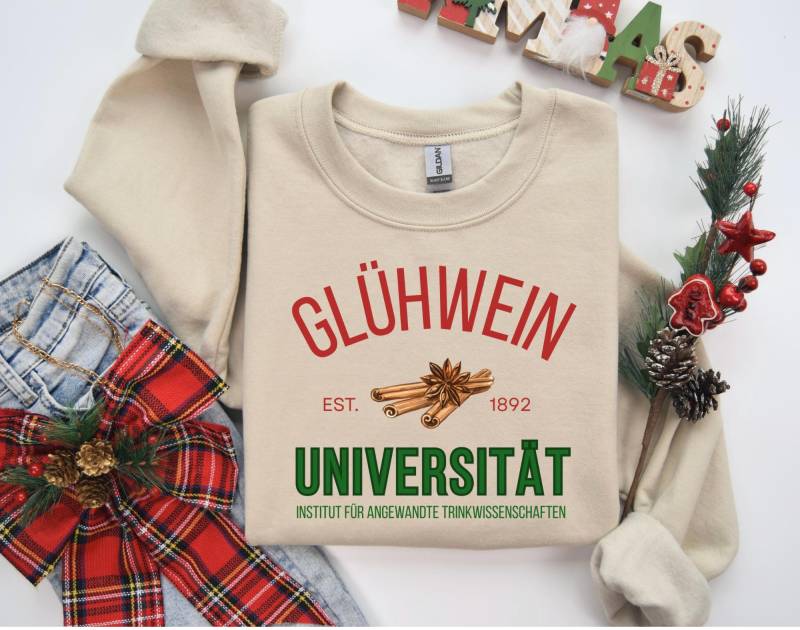Winterpullover Glühwein Sweatshirt - Weihnachtspullover Damen & Herren Weihnachtsoutfit Adventszeit Ugly Christmas Sweater von Vibe2Go