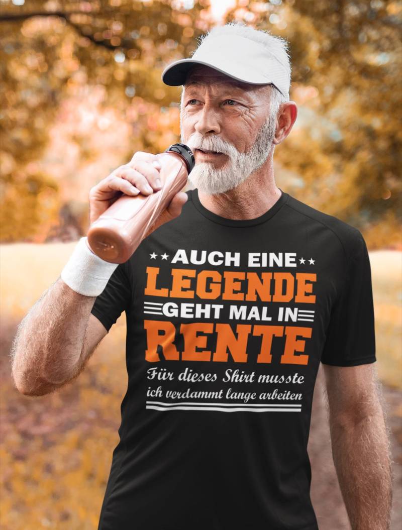 Rente Ruhestand - Rentner Legende Herren T-Shirt von VibeWorksByM