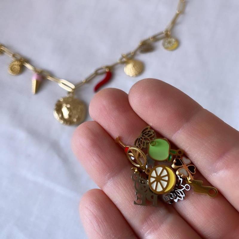Mini Charms in Silber Und Gold - Dein Persönliches Schmuckstück | Mix & Match Kleine Anhänger Für Gliederkette Edelstahl Echt Vergoldet von VibesConcept