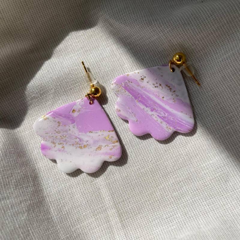 Zweite Wahl Einzigartige Statement-Ohrringe Mit Kleinen Makeln | Polymer Clay |Edelstahl Nickelfrei Federleicht Minimaler Abfall Silber von VibesConcept