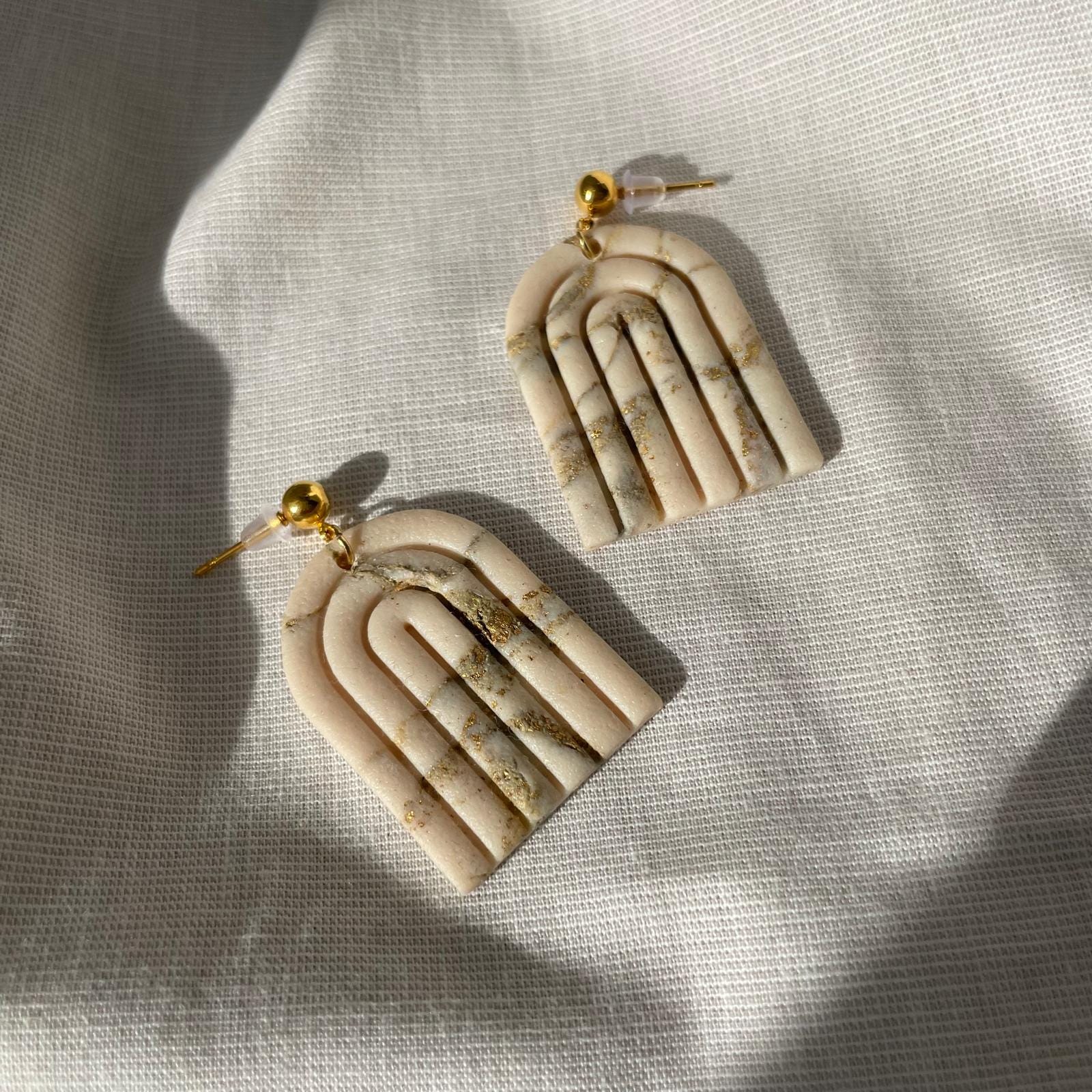 Zweite Wahl Einzigartige Statement-Ohrringe Mit Kleinen Makeln | Polymer Clay -Edelstahl Nickelfrei Federleicht Minimaler Abfall von VibesConcept