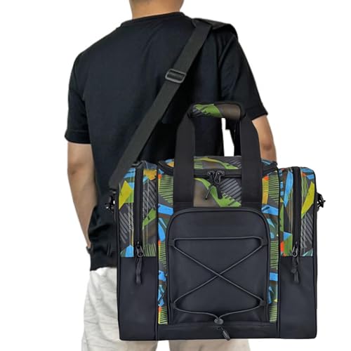 Boliche-Balltasche – Handtasche für 1 Bowling-Kugel | Multifunktionale Tasche mit gepolstertem Innenraum und verstellbarem Gürtel, passend für Bowlingbälle, Schuhe und Handtücher für Männer und Mu von Vibhgtf