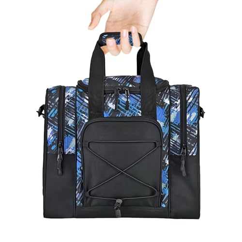 Boliche-Balltasche – Handtasche für 1 Bowling-Kugel | Multifunktionale Tasche mit gepolstertem Innenraum und verstellbarem Gürtel, passend für Bowlingbälle, Schuhe und Handtücher für Männer und Mu von Vibhgtf