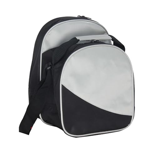 Bowlingtasche mit einem Ball | Tragetasche für Bälle: 1 Bowling-Tasche für Bälle, mit Platz für ein Paar Schuhe bis Größe 10 für Männer und zusätzliches Zubehör, Silber grau, Consulte la descripción von Vibhgtf