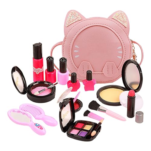 Cartoon-Prinzessin-Make-up-Set | Make-up-Set für Mädchen mit Lidschatten, Lippenstift und Nagellack, Rollenspielzeug für Kinder mit praktischen Fähigkeiten von Vibhgtf