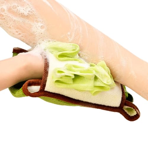 Dusch-Peeling-Handtuch, rückseitiges Peeling-Tuch, Badetuch für Erwachsene, faltbarer Duschball zum Schrubben, leicht zu verstauendes Rücktuch, um die Haut zu glätten von Vibhgtf