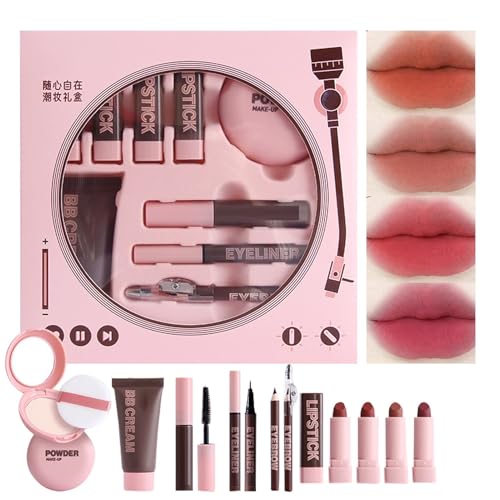 Kosmetikset für Damen, Make-up-Set für Mädchen | Set mit 9 langanhaltenden Make-up-Kosmetik-Sets für Anfänger | Lippenstifte, Puder, tägliche Kosmetik für Frauen und Mädchen für Dating, Fotografie Kosmetikset für Damen, Make-up-Set für Mädchen | Set mit 9 langanhaltenden Make-up-Kosmetik-Sets für Anfänger | Lippenstifte, Puder, tägliche Kosmetik für Frauen und Mädchen für Dating, Fotografie von Vibhgtf