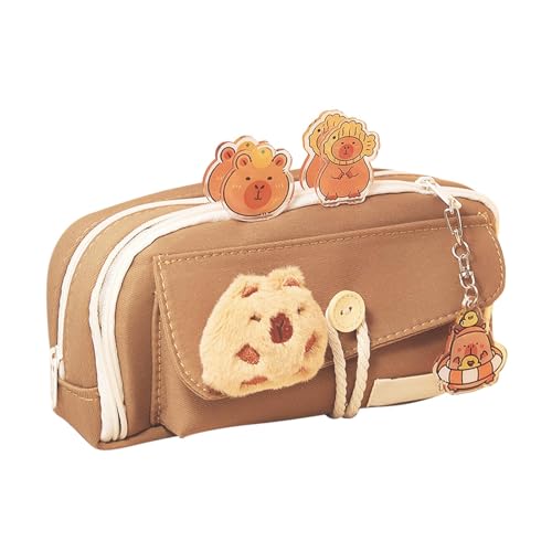 Vibhgtf Capybara Federmäppchen, Capybara Federmäppchen - Aufbewahrungstasche für kreative Stifte | Niedliches Capybara-Federmäppchen, Federmäppchen mit weitem Öffnungsfach für Studenten von Vibhgtf