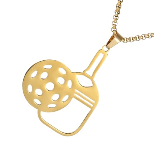 Vibhgtf Frauen Pickleball Schmuck - Rostfreier Stahl Sport Schmuck | Sportlich Elegante Hohlkette Für Outdoor Freizeit Unisex Vibhgtf Frauen Pickleball Schmuck - Rostfreier Stahl Sport Schmuck | Sportlich Elegante Hohlkette Für Outdoor Freizeit Unisex von Vibhgtf