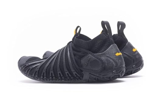 Vibram® FiveFingers® Furoshiki Knit HIGH Men - DAS ORIGINAL im Set - Herren Barfußschuh/Wickelschuh im Strickdesign mit praktischem Transportbeutel, Color:Black, Size:43 EU von Vibram