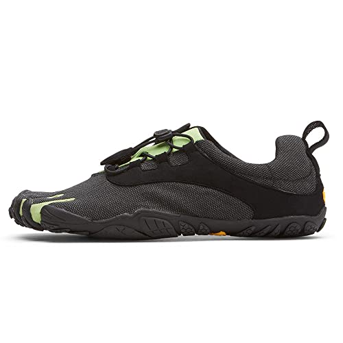 Vibram Damen V-Run Sneaker, Schwarz/Grün/Schwarz, 39/39.5 EU von Vibram