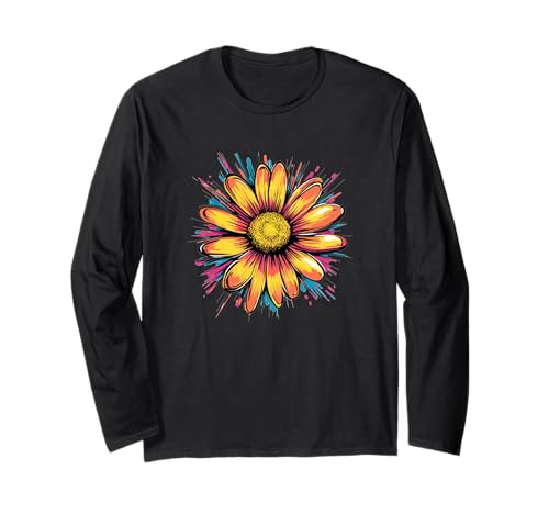 Tolles buntes Gänseblümchen-Kostüm für Erwachsene und Kinder Langarmshirt Tolles buntes Gänseblümchen-Kostüm für Erwachsene und Kinder Langarmshirt von Vibrant Daisy Look