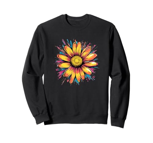 Tolles buntes Gänseblümchen-Kostüm für Erwachsene und Kinder Sweatshirt von Vibrant Daisy Look