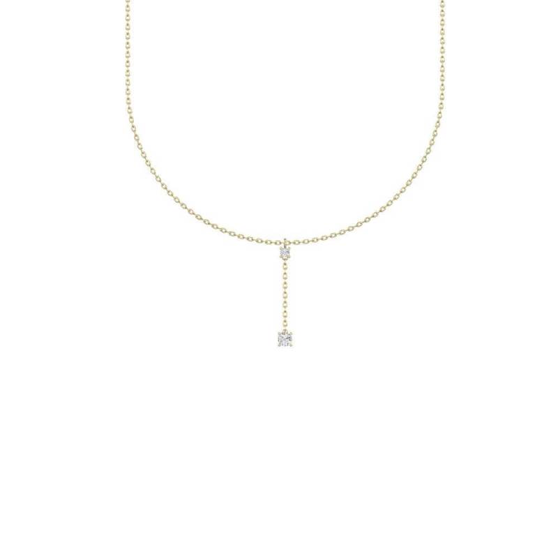 Diamant-Halskette Lariat/14K Gold Diamant-stift-Halskette Set Schichtung Moderne von VibrantStone