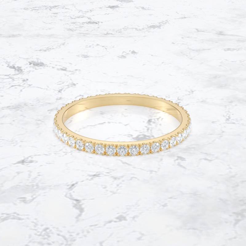 Eternity Band/ Diamant Ring in 14K Gold/ Ehering/ Stapelbarer Micro Pave Ring/ Ehering von VibrantStone