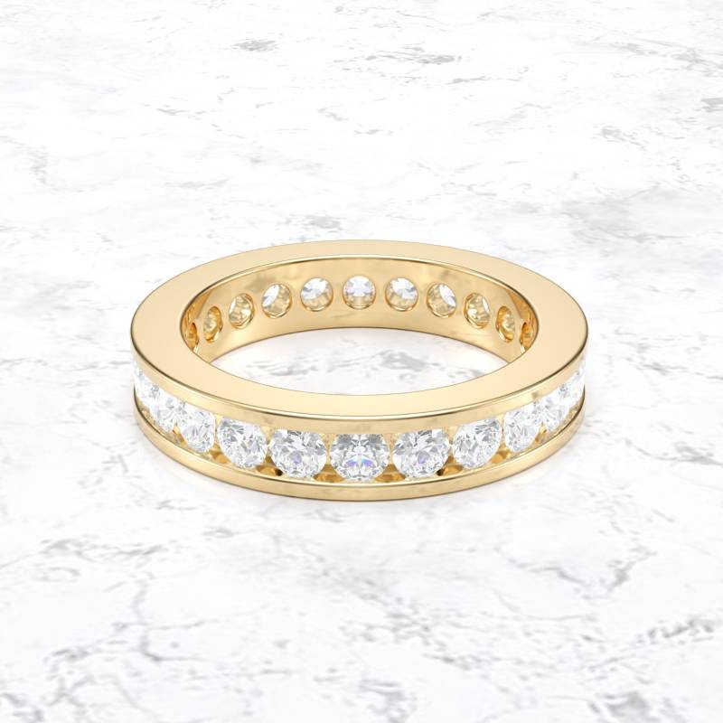 Eternity Band/Wedding Diamant Ring Channel Set Gold von VibrantStone