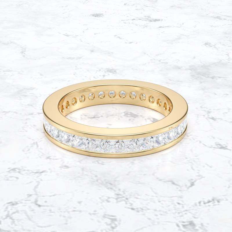 Eternity Band/Wedding Diamant Ring Channel Set Gold von VibrantStone