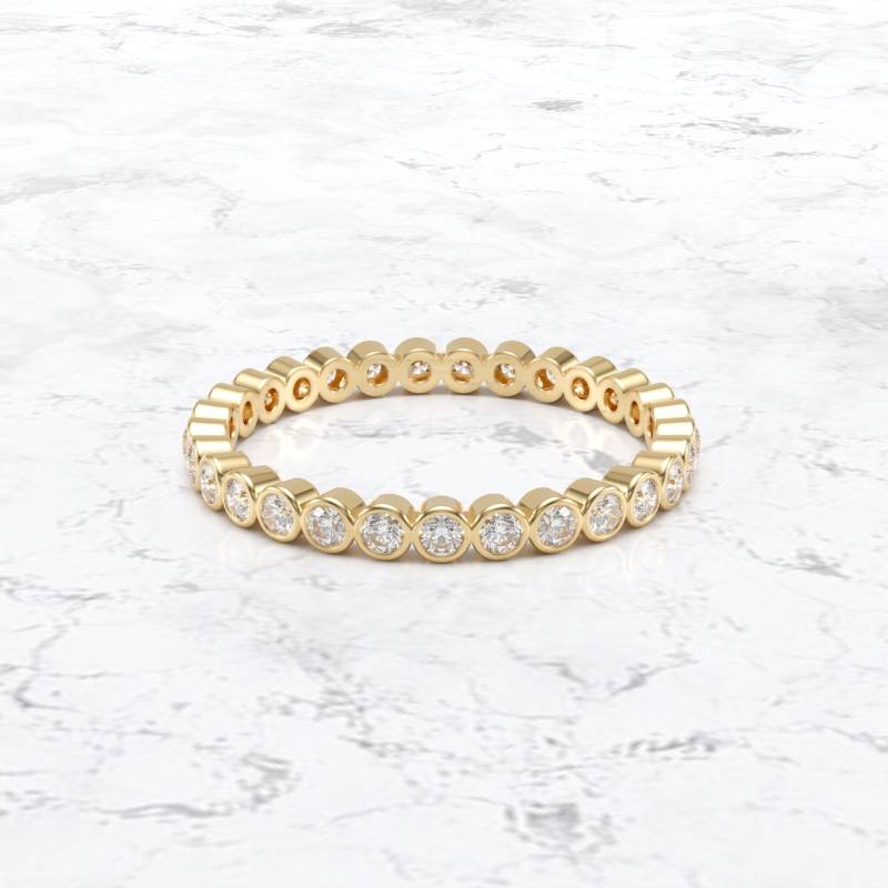 Eternity Band Ring Rosegold/Diamant Gelbgold Weißgold Ehering Brautring von VibrantStone