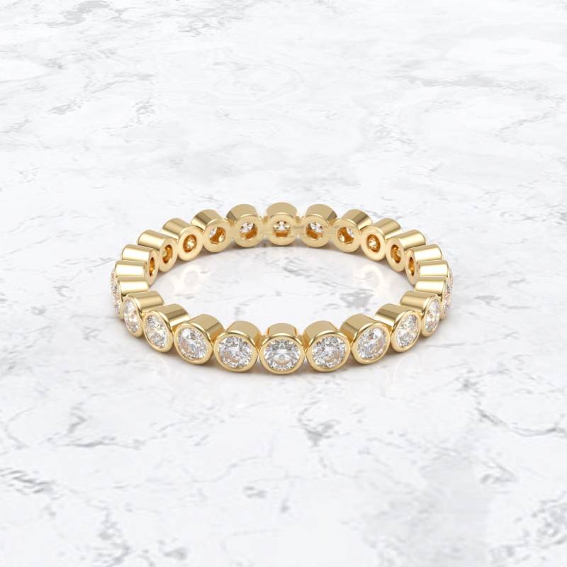 Eternity Band Ring Rosegold/Diamant Gelbgold Weißgold Ehering Brautring von VibrantStone