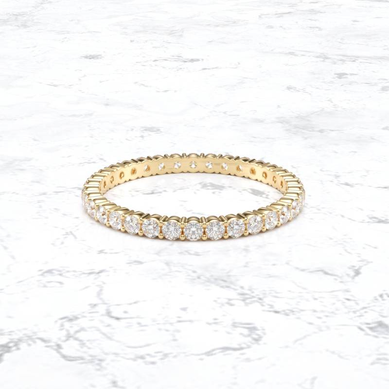 Eternity Band Ring Rosegold/Diamant Gelbgold Weißgold Ehering Brautring von VibrantStone