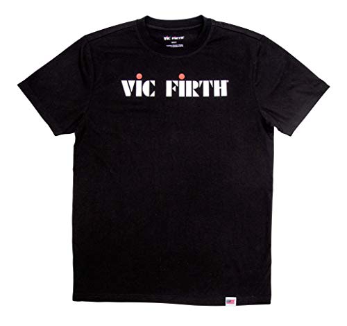 VIC FIRTH Unisex-Erwachsene Logo T-Shirt, schwarz, Medium von Vic Firth
