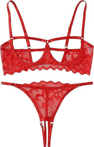 VicSec Damen Dessous Set 2-Teil Bügel-BH + String Tanga Unterwäsche Frauen Flirty Lingerie Sexy Babydoll Dessous Spitze BH und Slip Heißen Sexy Reizwäsche Push up Set S-XL VicSec Damen Dessous Set 2-Teil Bügel-BH + String Tanga Unterwäsche Frauen Flirty Lingerie Sexy Babydoll Dessous Spitze BH und Slip Heißen Sexy Reizwäsche Push up Set S-XL von VicSec