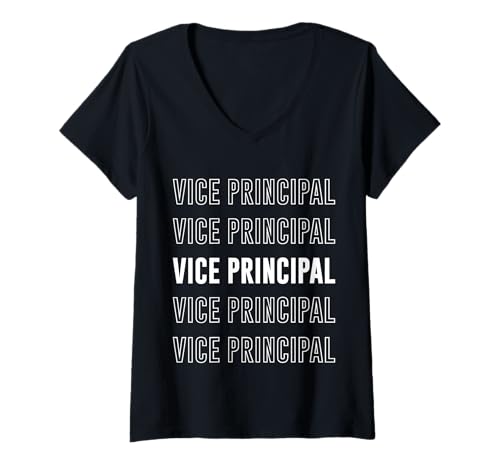 Damen Stellvertretender Schulleiter T-Shirt mit V-Ausschnitt Damen Stellvertretender Schulleiter T-Shirt mit V-Ausschnitt von Vice Principal Apparel