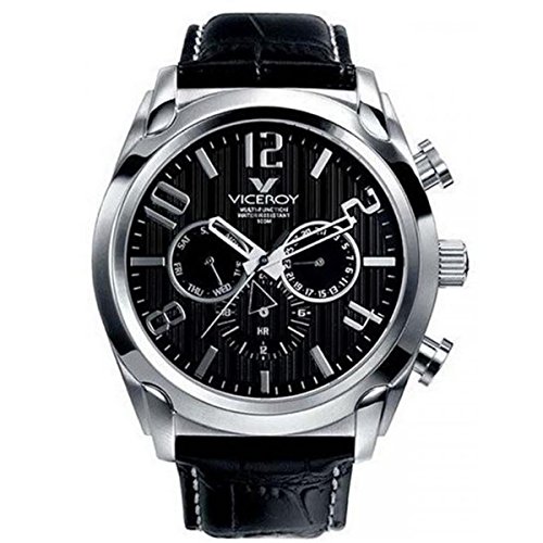 Viceroy Herren Analog Quarz Uhr mit Leder Armband 40347-55 von Viceroy