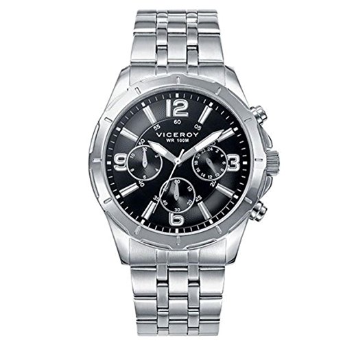 Viceroy Herren Analog Quarz Uhr mit Edelstahl Armband 40521-55 von Viceroy