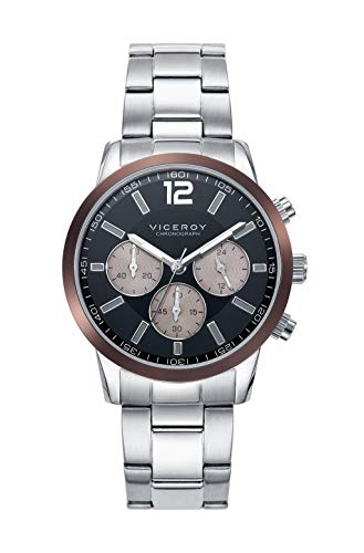 Viceroy Herren Chronograph Quartz Uhr mit Edelstahl Armband 471051-55 von Viceroy