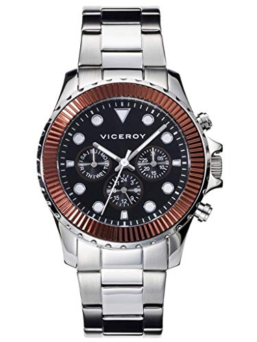 Viceroy Herren Multi Zifferblatt Quarz Uhr mit Edelstahl Armband 40459-47 von Viceroy
