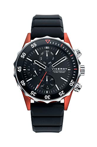 Viceroy Herren Chronograph Quarz Smart Watch Armbanduhr mit Silikon Armband 471159-57 von Viceroy