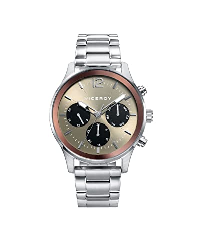 Viceroy Herren Multi Zifferblatt Quarz Uhr mit Edelstahl Armband 471139-15 von Viceroy