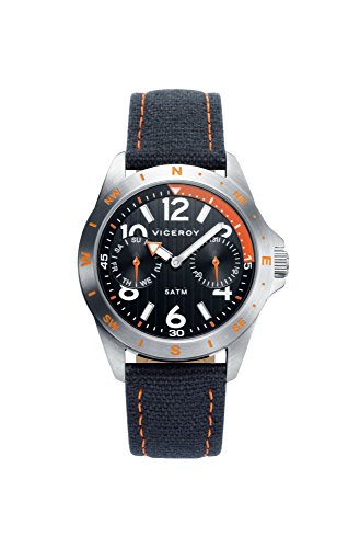 Viceroy Herren Analog Quarz Uhr mit Stoff Armband 42265-54 von Viceroy