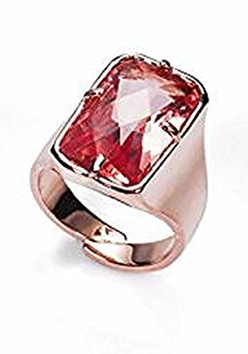 VICEROY Ring aus vergoldetem Metall und rosafarbenem Glas 3134A01419, Rosa von Viceroy