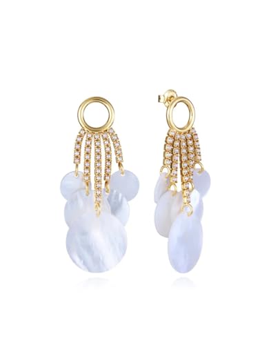 Viceroy Damen-Ohrringe Sterling Silber vergoldet Perlmutt 13192E100-90 Estándar, Sterling Silber, kein Edelstein von Viceroy