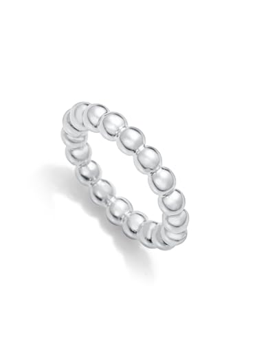 Viceroy Damenring 14319A01600 – Stahl 999 versilbert, Design mit Reliefkugeln, Größe 16, Kollektion Laura Escanes von Viceroy