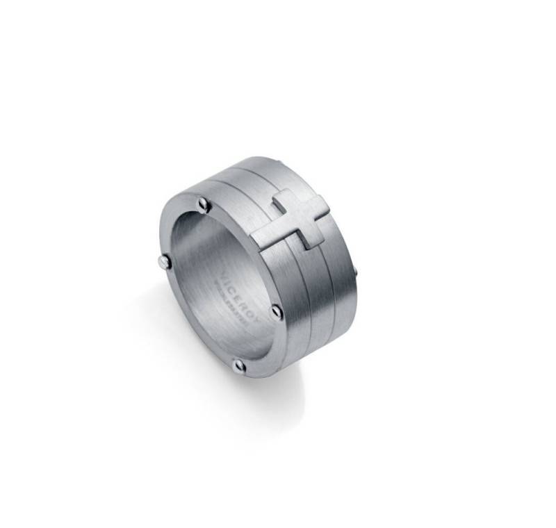 Viceroy Fingerring Masivní ocelový prsten s køíkem Beat 75295A02 - Circuit: 62 mm von Viceroy