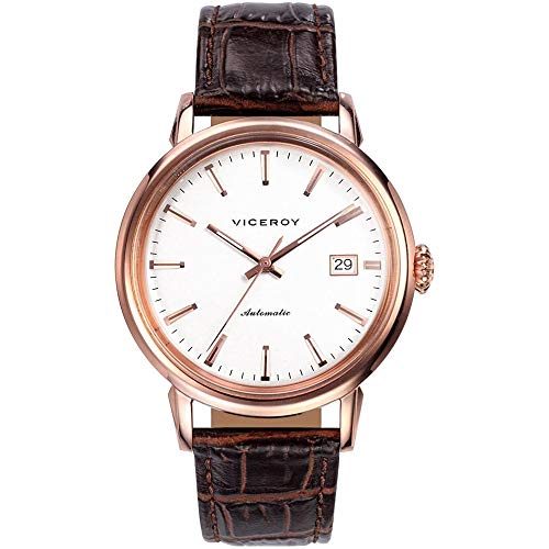 Viceroy Herren Analog Automatik Uhr mit Leder Armband 46559-07 von Viceroy