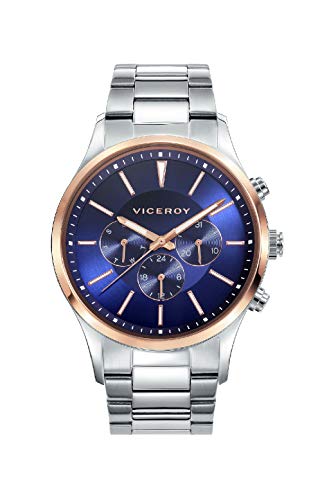 Viceroy Herren Chronograph Quarz Smart Watch Armbanduhr mit Edelstahl Armband 42333-37 von Viceroy