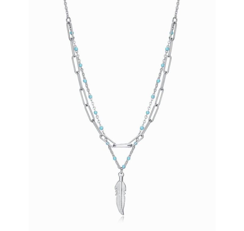 Viceroy Kette mit Anhänger Dvojitý ocelový náhrdelník s pírkem Kiss 75308C01000 von Viceroy