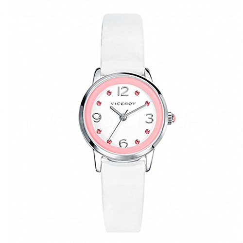 Viceroy Leder Mädchen beobachten 46904-05 Weiß Quartz von Viceroy