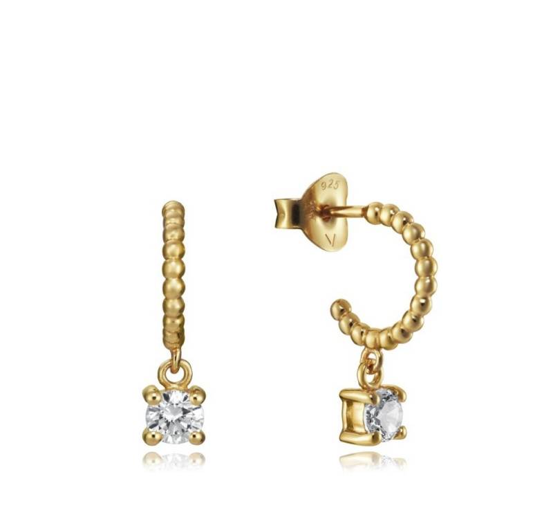 Viceroy Paar Ohrstecker Charming gold-plated earrings with zircons Popular 7125E100-38 von Viceroy