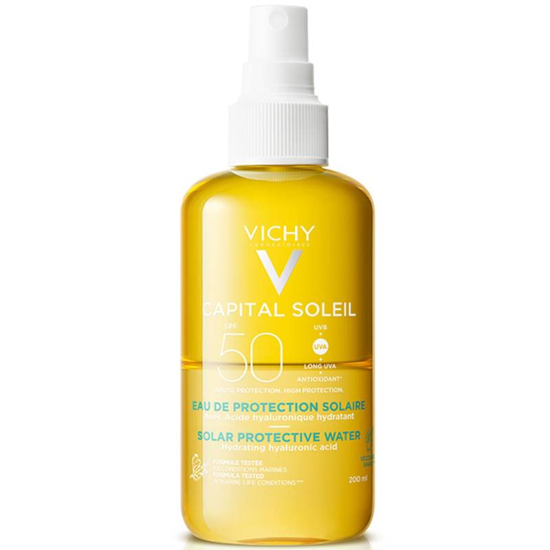 VICHY Capital Soleil Solar Protective Water Feuchtigkeitsspendender Sonnenschutz LSF 50 200 ml von Vichy